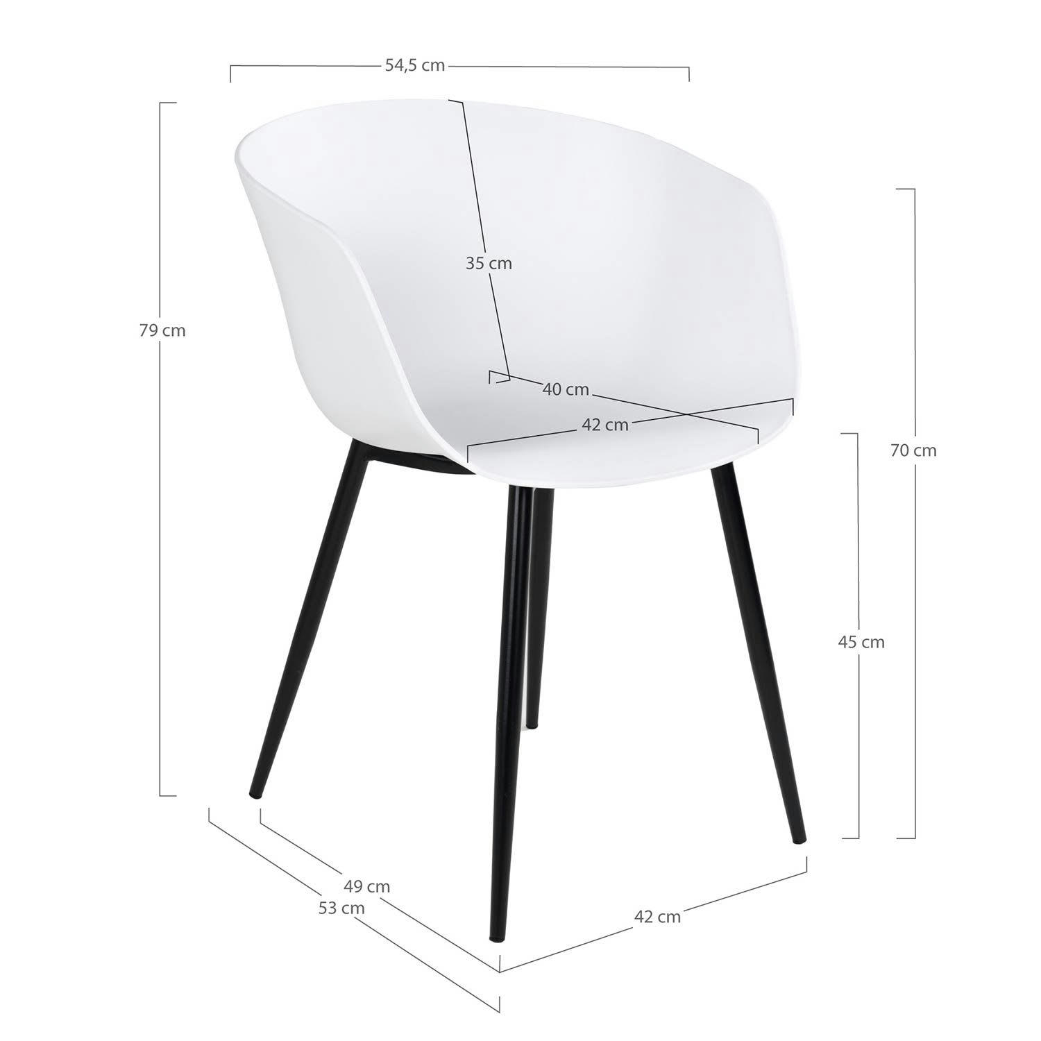 - 2 Fauteuils en polypropylène blanc RODA