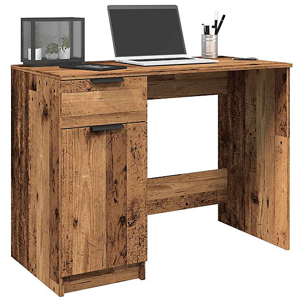 Bureau vieux bois 100x50x75 cm bois d'ingénierie vidaXL