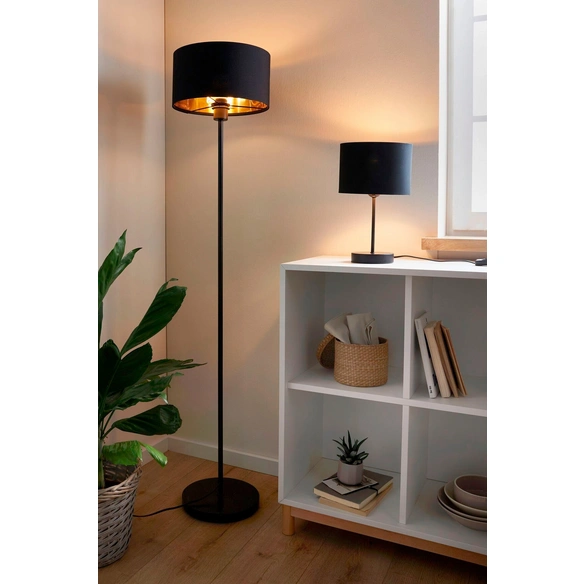 Tischlampe »Liperi«, E27, schwarz-goldfarben, H: 33 cm