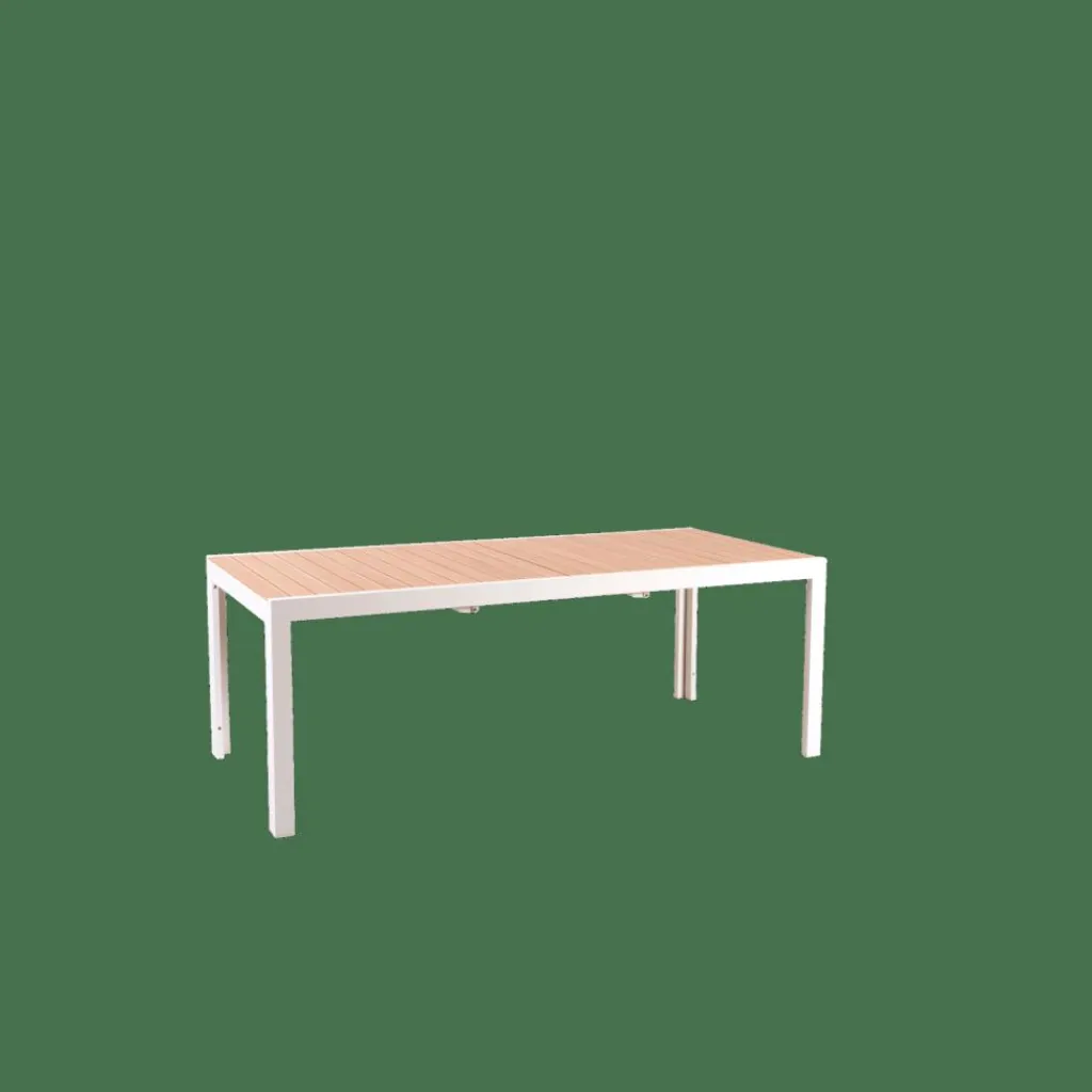 Tables De Jardin^CASA ETHAN Table Extensible Blanc, Naturel
