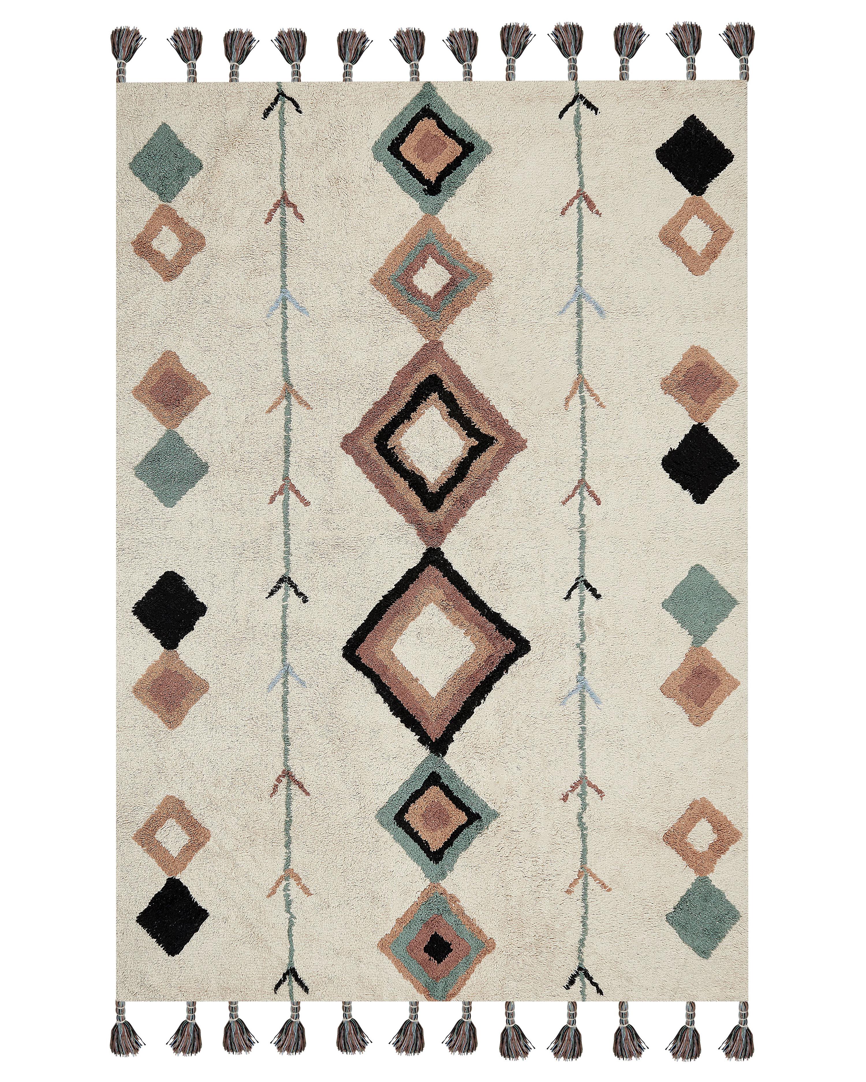 Rug ESKISEHIR Beige 140 x 200 cm Cotton