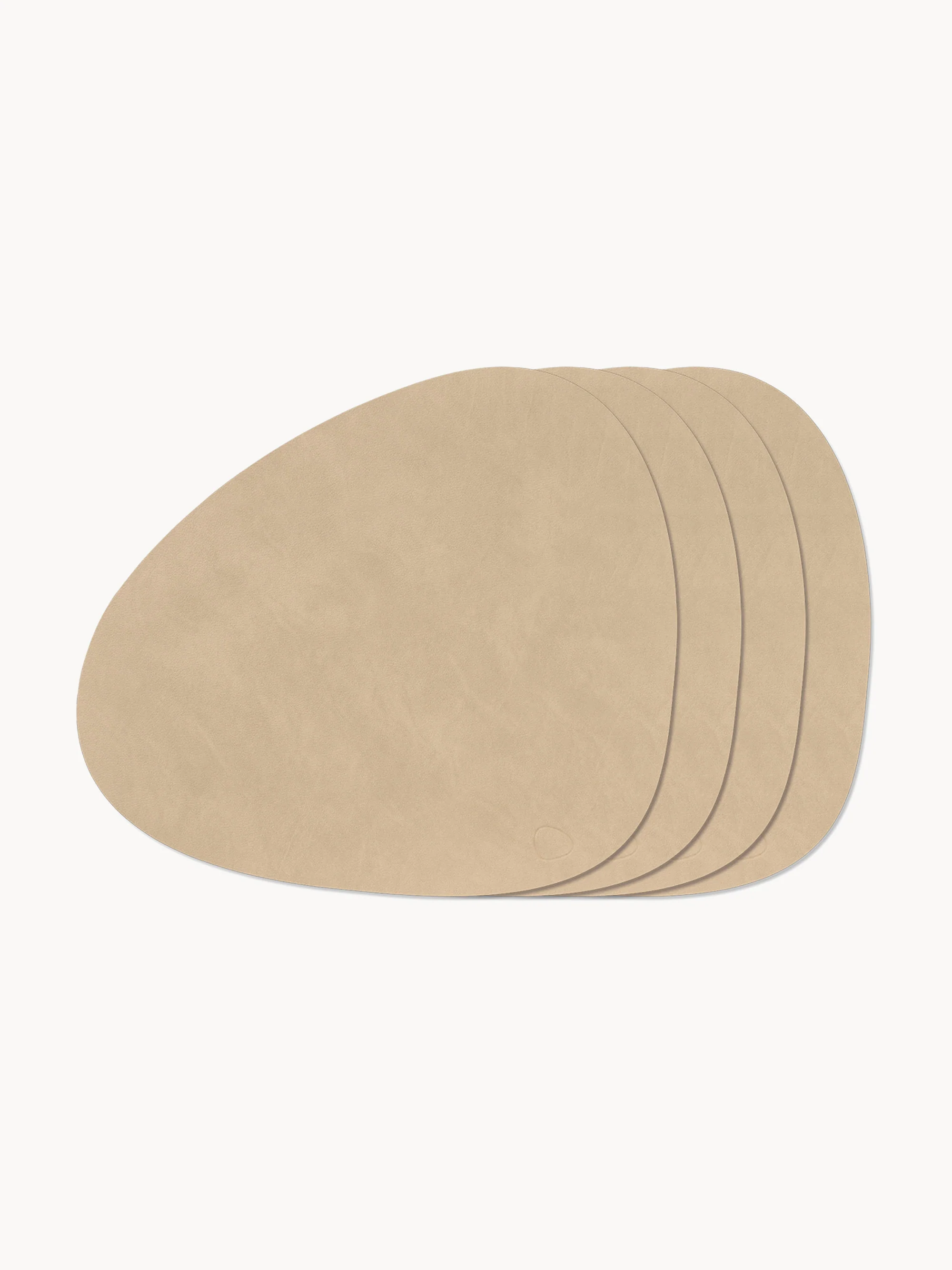Asymmetrische Leder-Tischsets Curve, 4er-Set