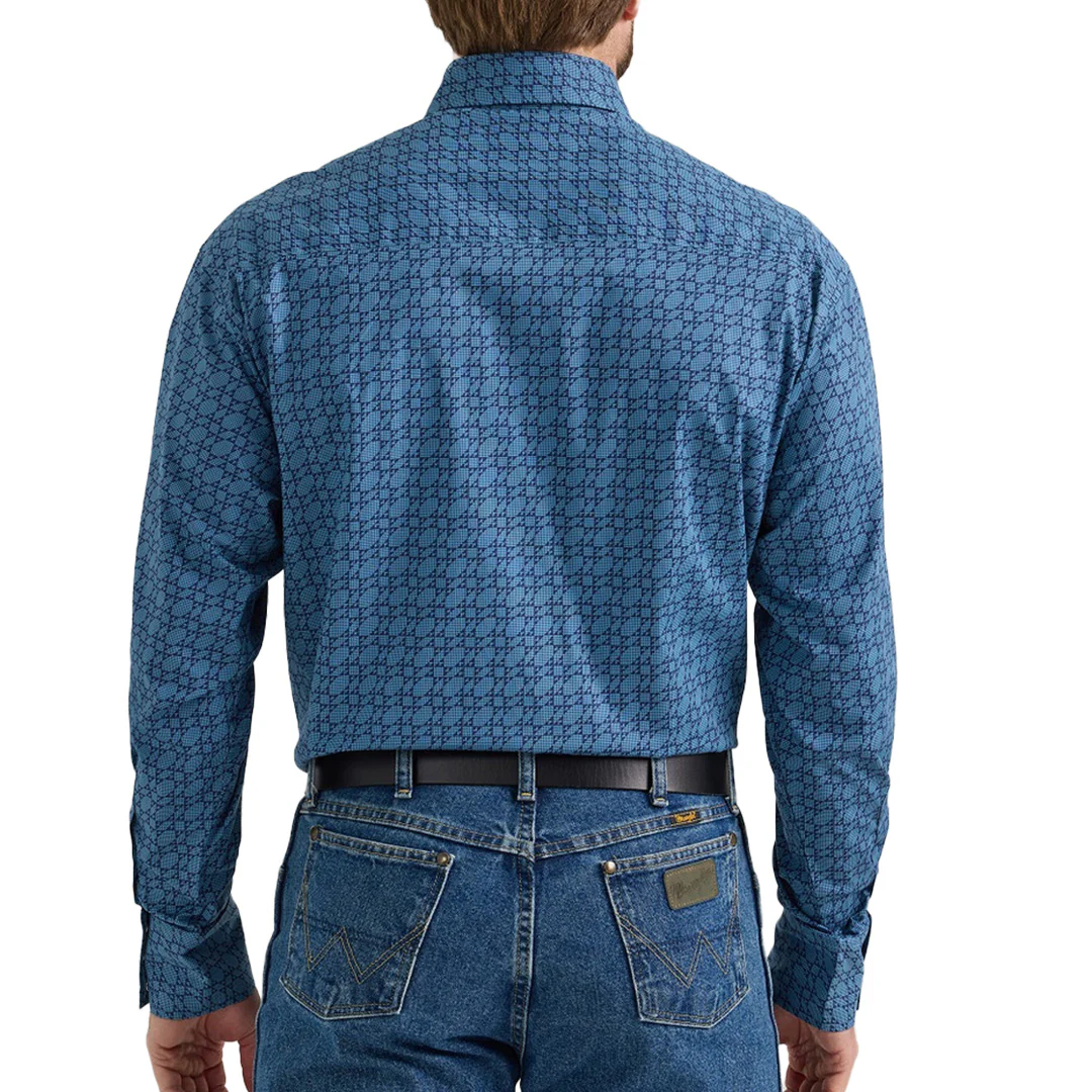 Мужская рубашка с длинными рукавами и кнопками Wrangler George Strait Troubadour