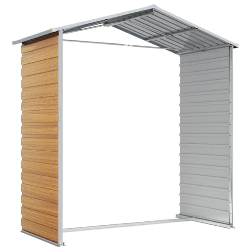 NNEVL Garden Shed Light Brown 191x130x198 cm Galvanised Steel