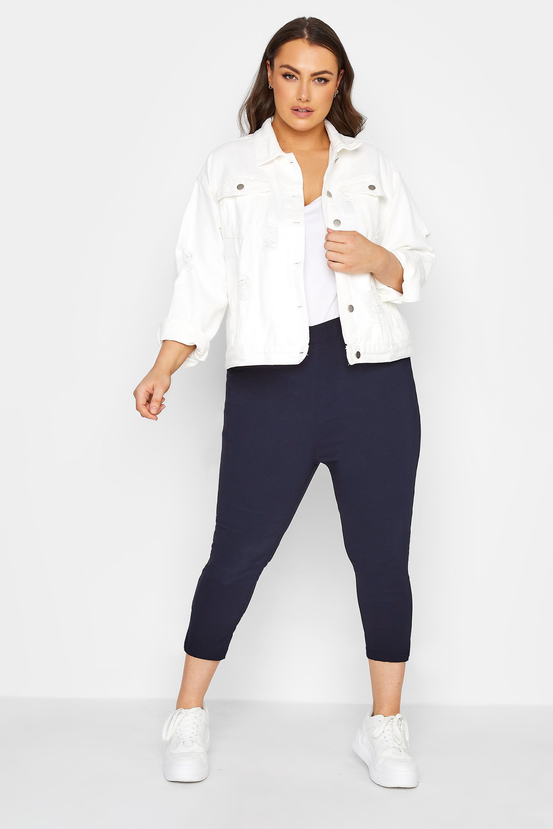 Yours Bengaline Cropped Pull On Trousers