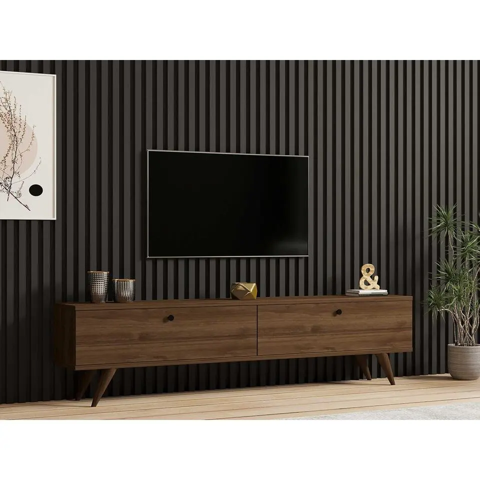Paris TV-meubel - 100% MELAMINE - Walnoot