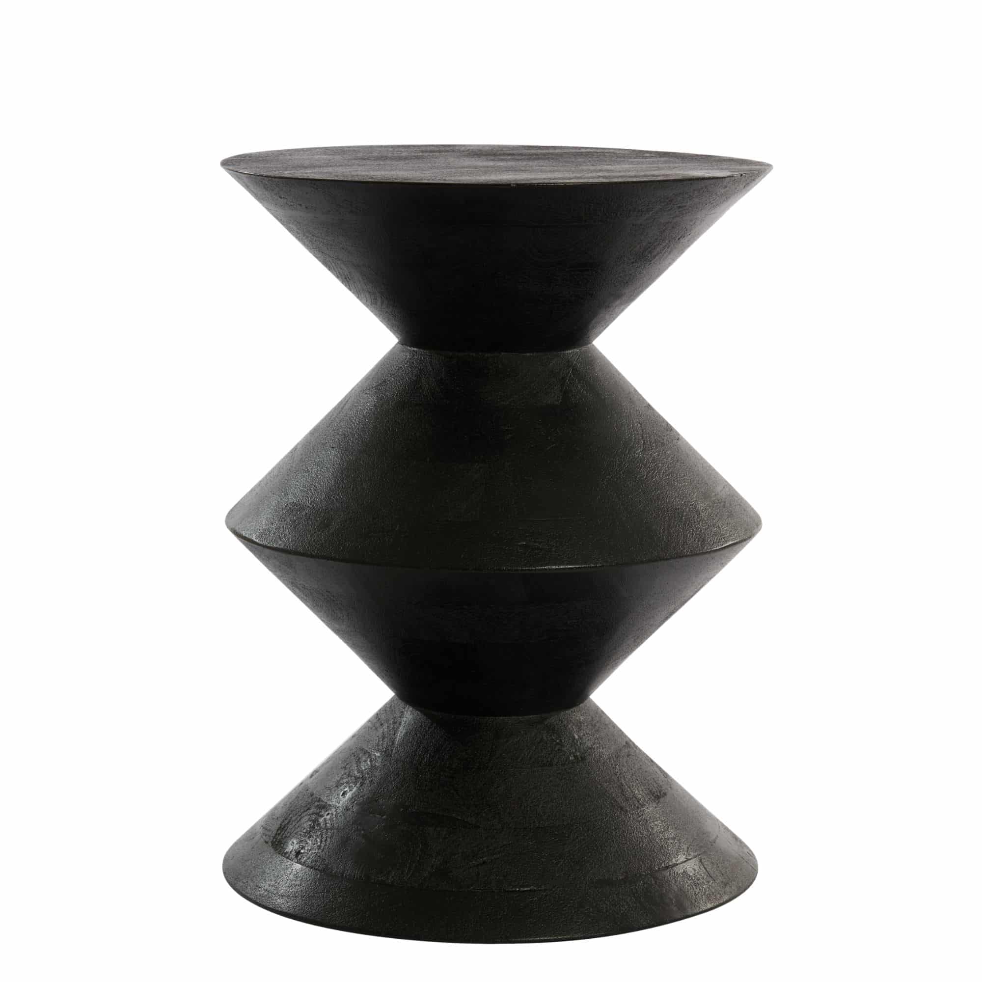 Light & Living bijzettafel Larus - zwart - Ø45cm