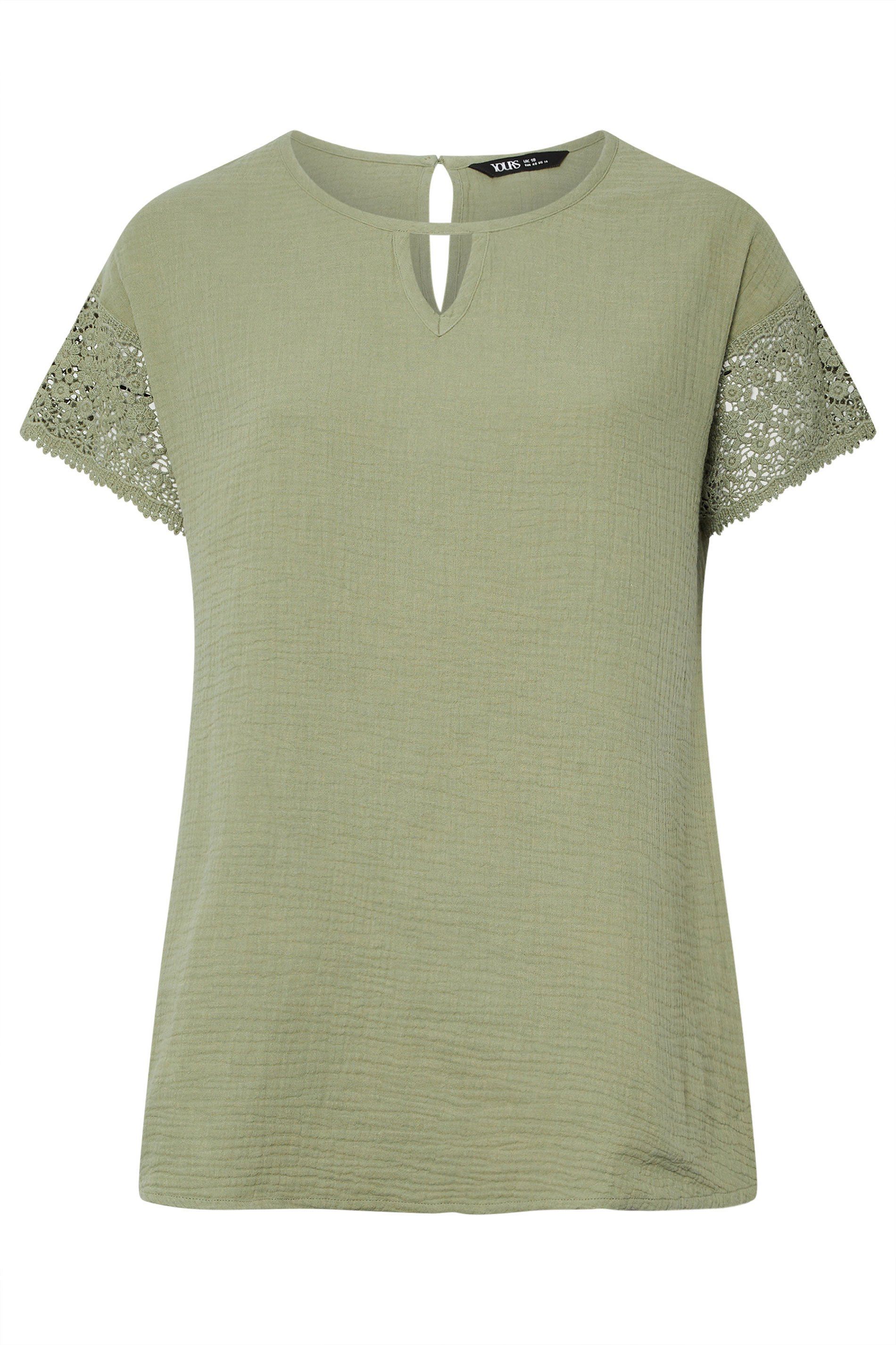 Yours Cheesecloth Crochet Top