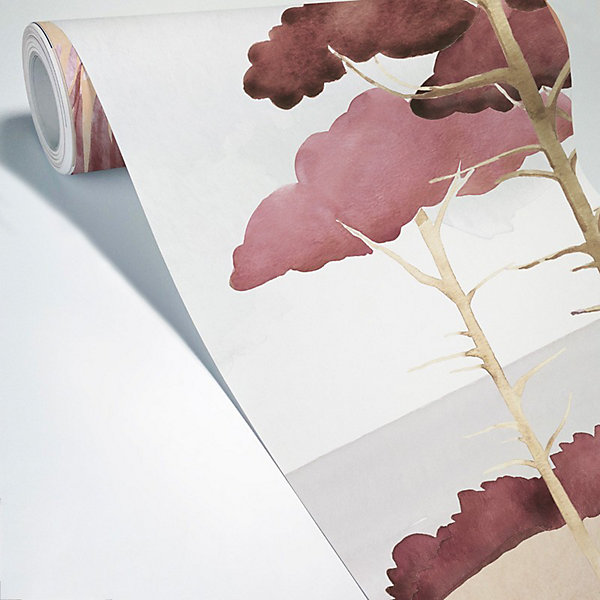 Papier peint panoramique - Les Landes - Rouge - intissé : 150g/m² - 7 lés : 336x270cm
