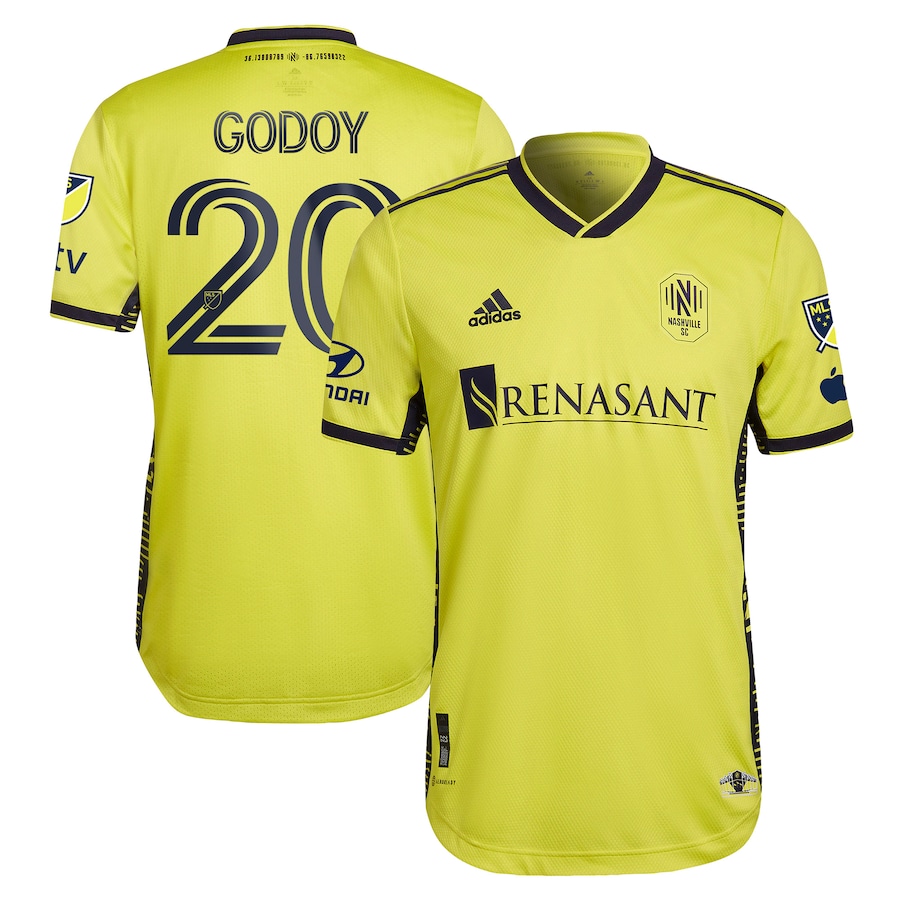 Anibal Godoy Nashville SC adidas 2023 The Homecoming Kit Authentic Player Jersey - Yellow