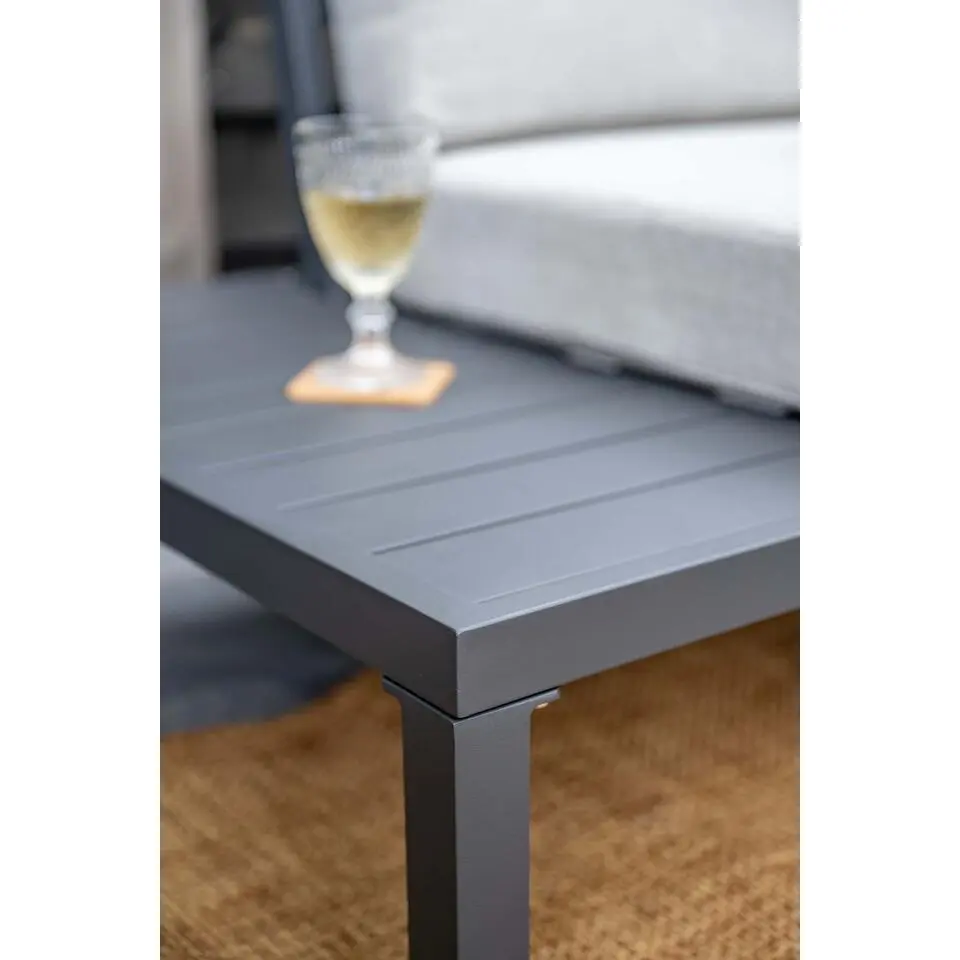 Prinos loungeset - 4-delig - carbon black - valley sand