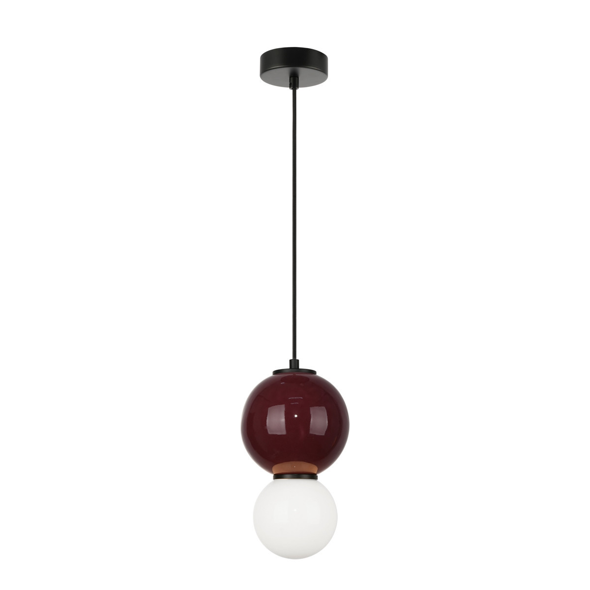 Lampa wisząca PIEVE bordowa LED 1x5W Ciepła biel 468lm Italux