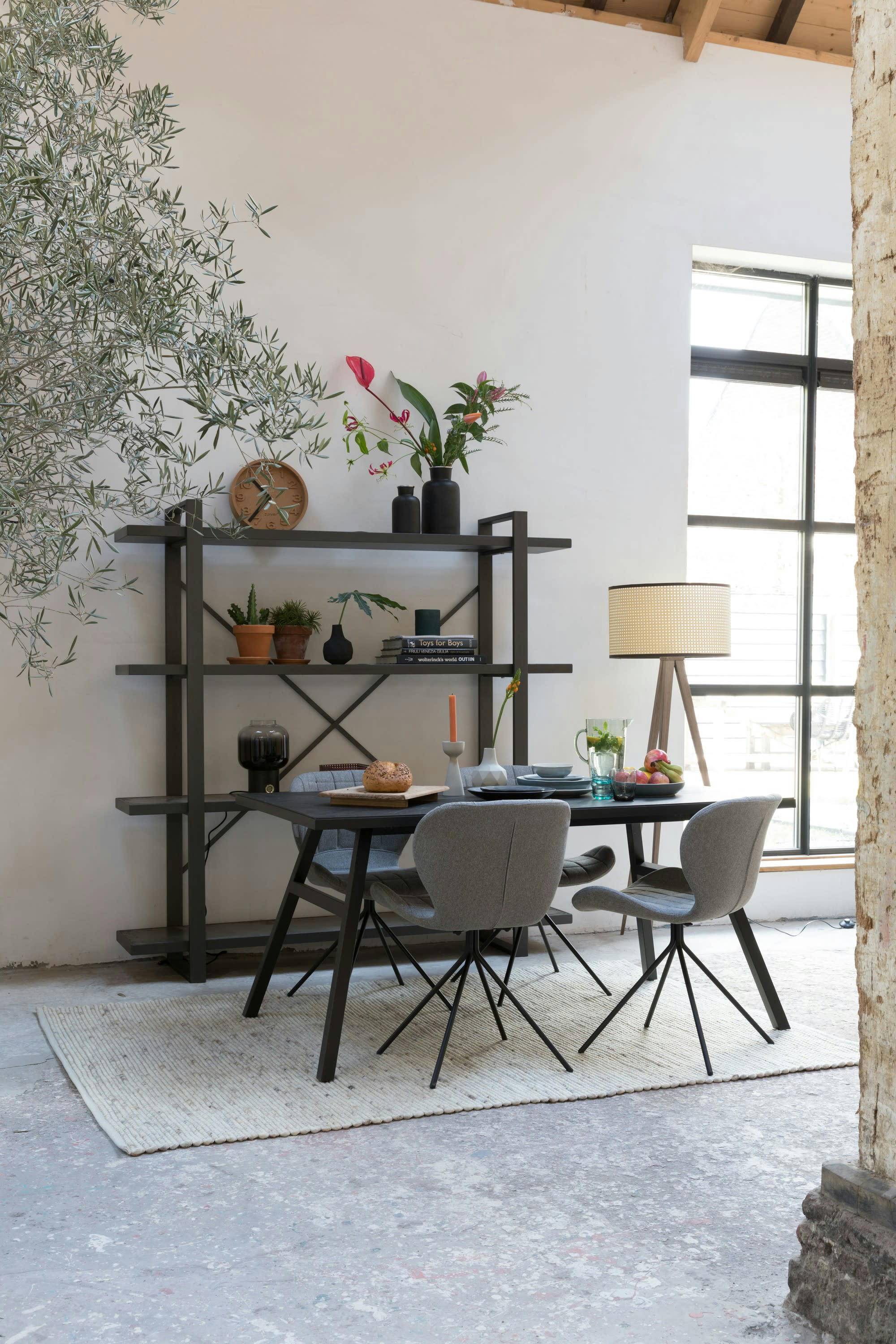 OMG - Chaise en tissu gris clair