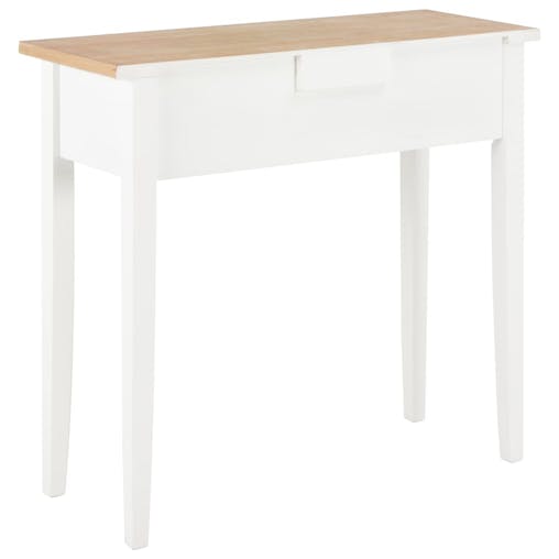 NNEVL Dressing Console Table White 79x30x74 cm Wood