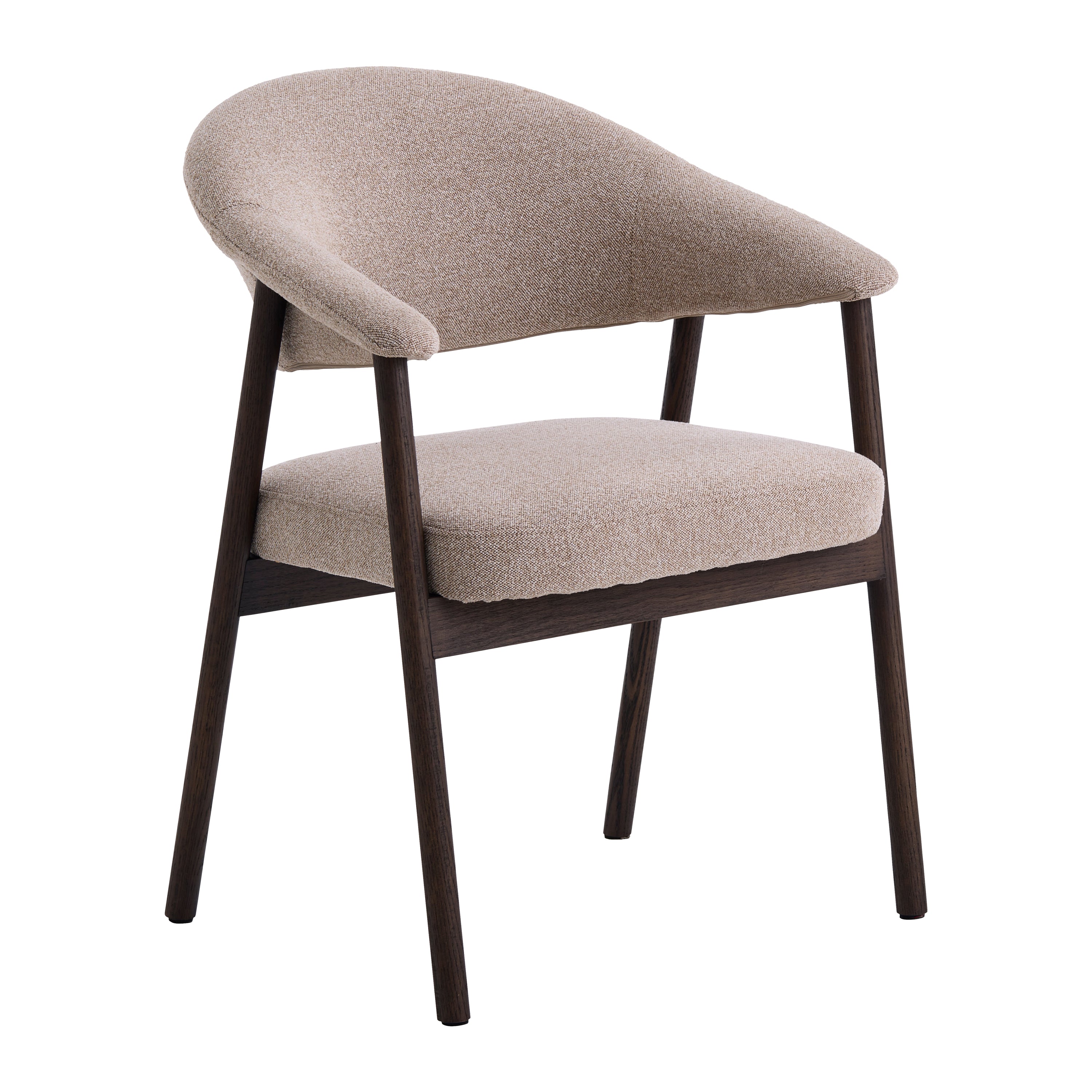 by fonQ Pucca Eetkamerstoel - Donker Eiken - Taupe