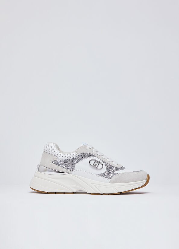Sneakers con dettagli glitter