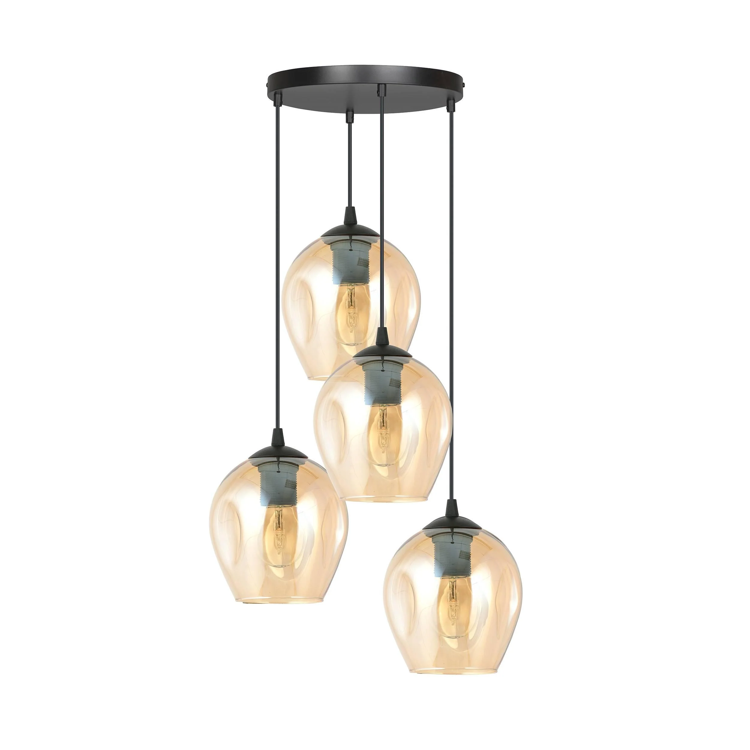 4-lichts hanglamp Noah rond