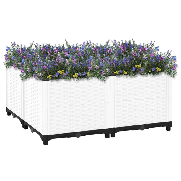 Donice ogrodowa Szary 80 x 80 x 38 cm polipropylen vidaXL