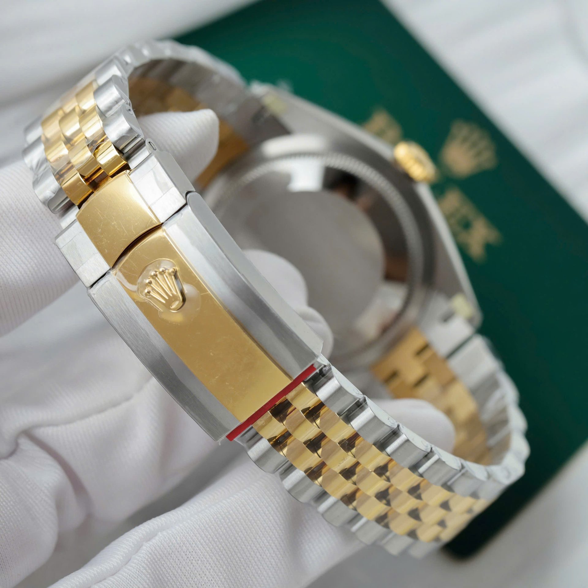 Rolex Datejust 126231 SS/YG Plated Champagne Motif Dial CZ Diamonds 36mm Jub Super Clone