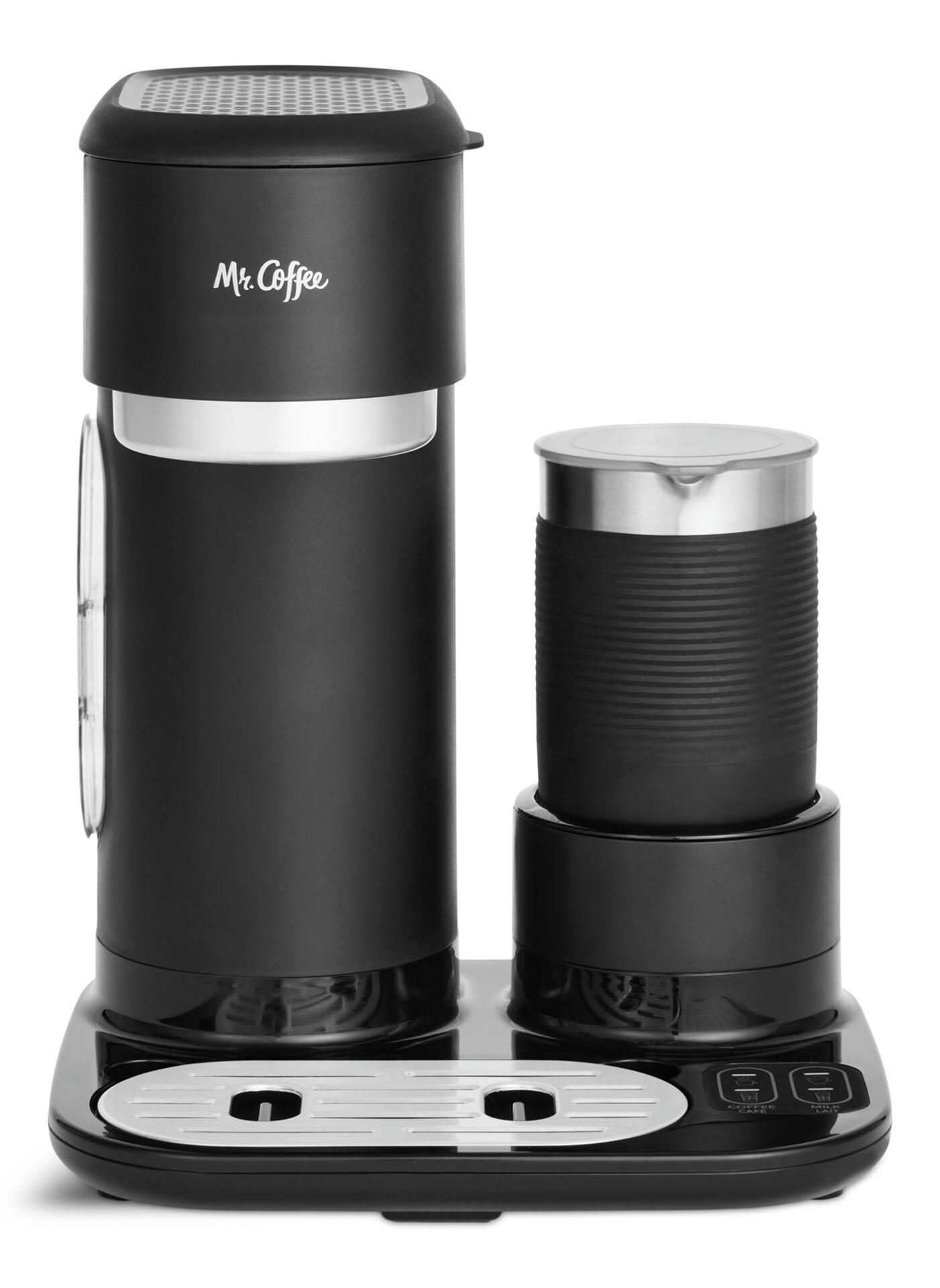 Mr. Coffee Hot Coffee, Iced Coffee & Latte Maker with Integrated Frother & Tumbler, Black