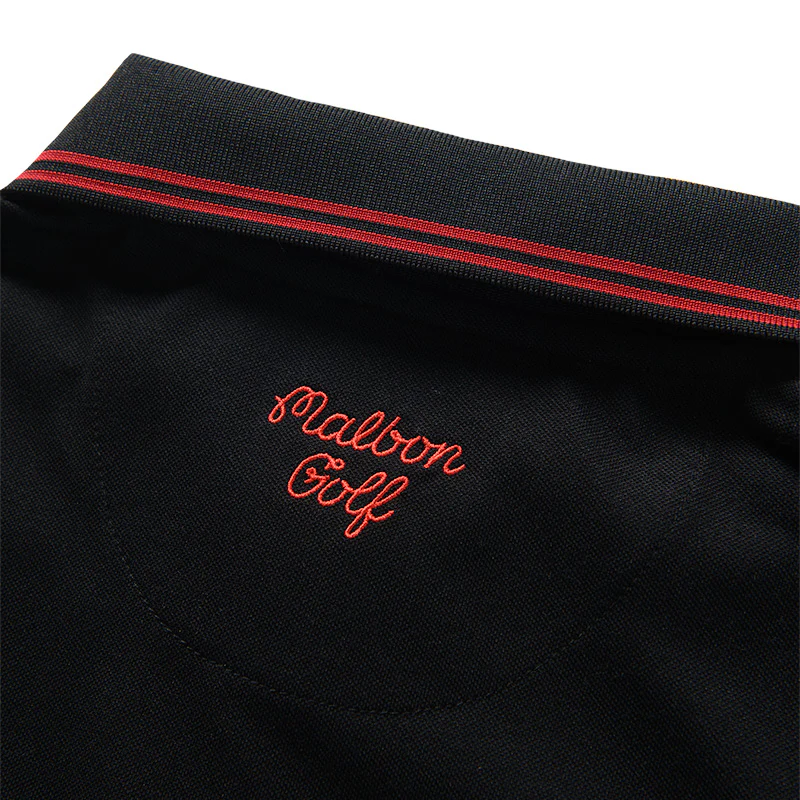 Malbon Golf x Santa Cruz Fairway Polo - Black