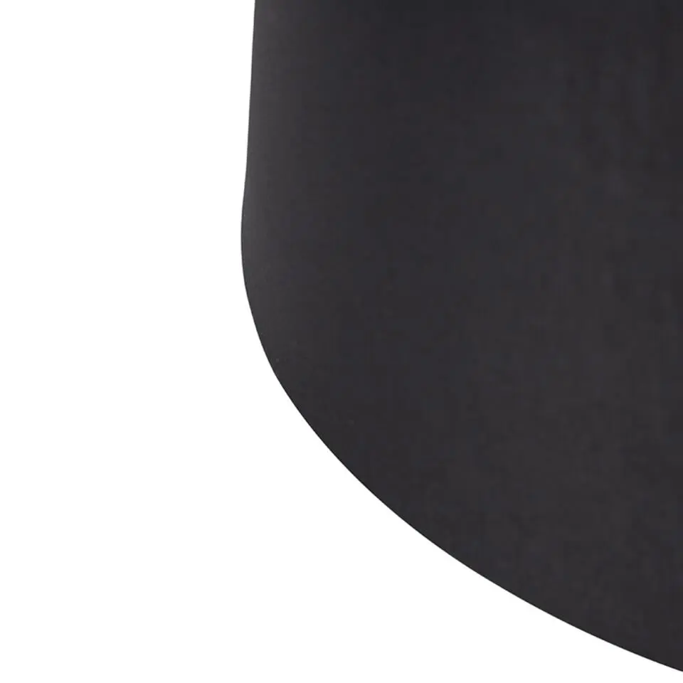 Qazqa rond rond schuin katoen zwart