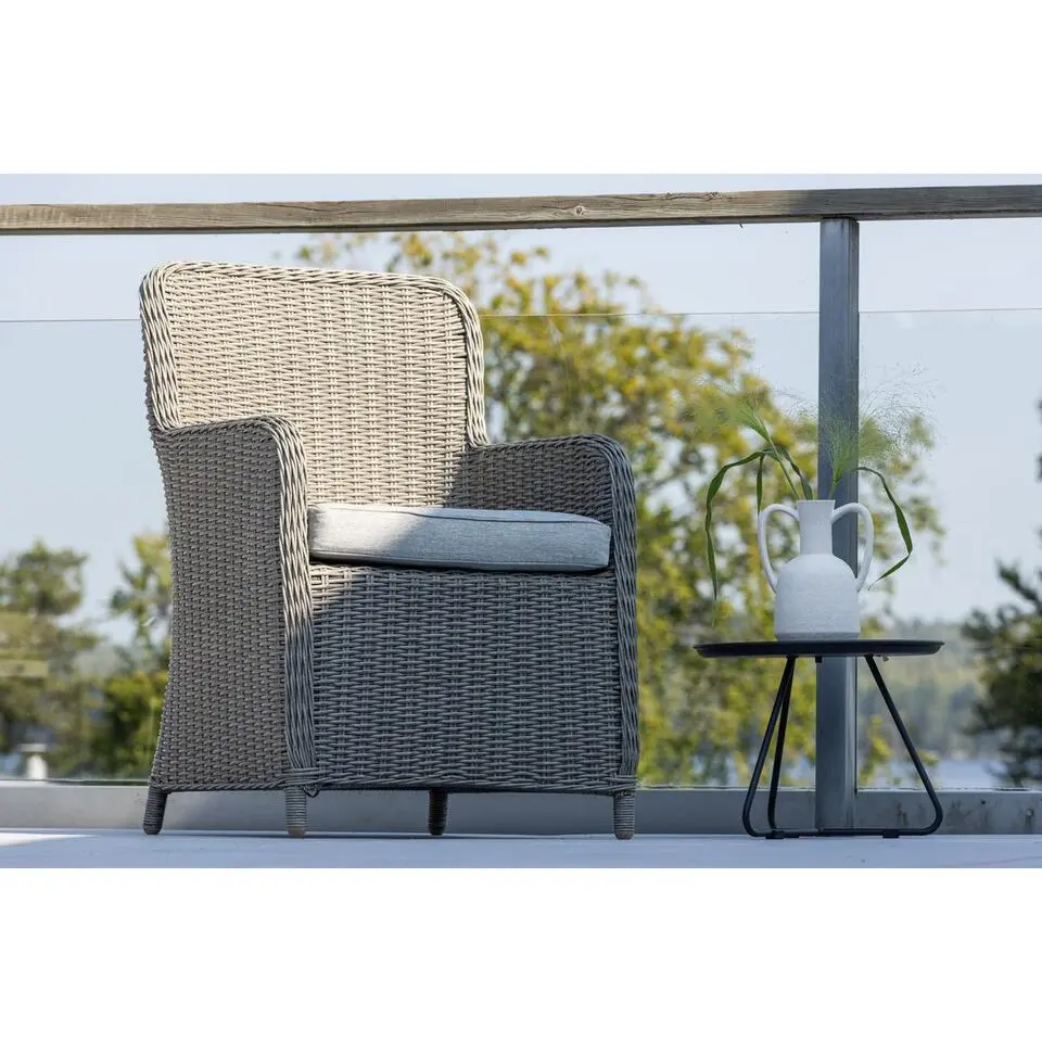 Svea - Nikolai tuinstoel - rattan - grijs