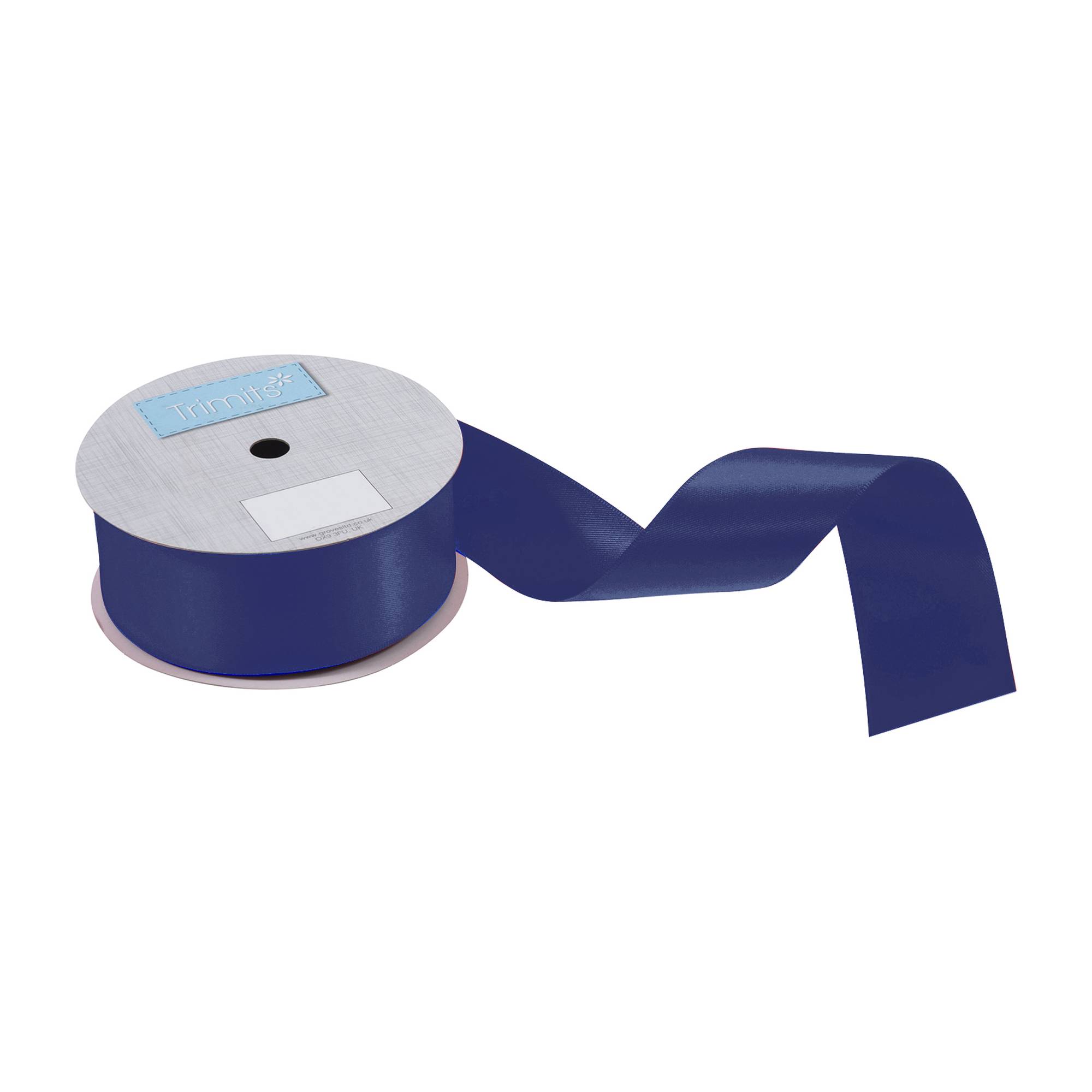 Trimits Navy Double-Faced Satin Ribbon by the Metre 36mm