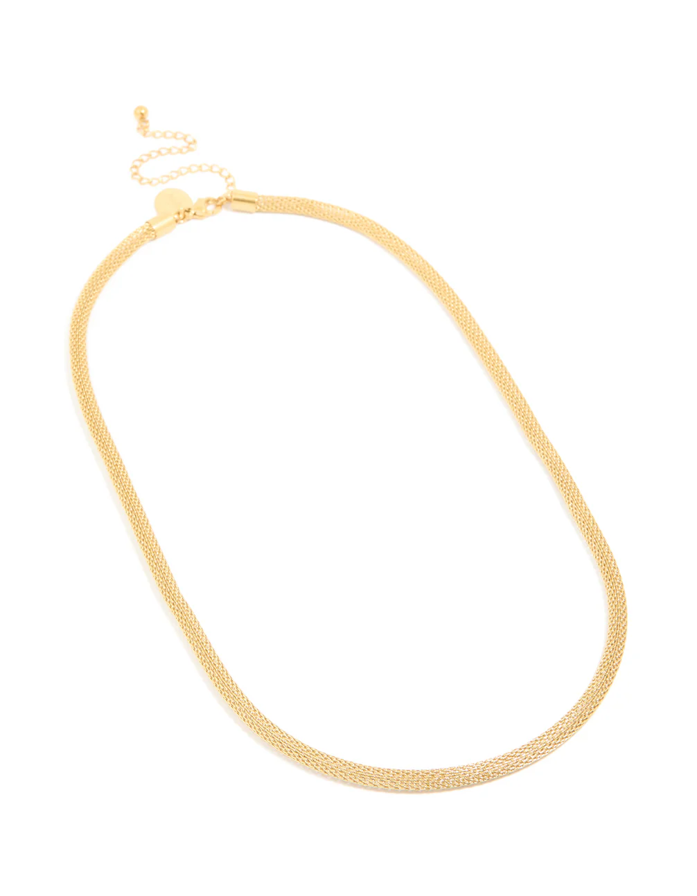 Waterproof Gold Plated Stainless Steel Mesh Tube Necklace