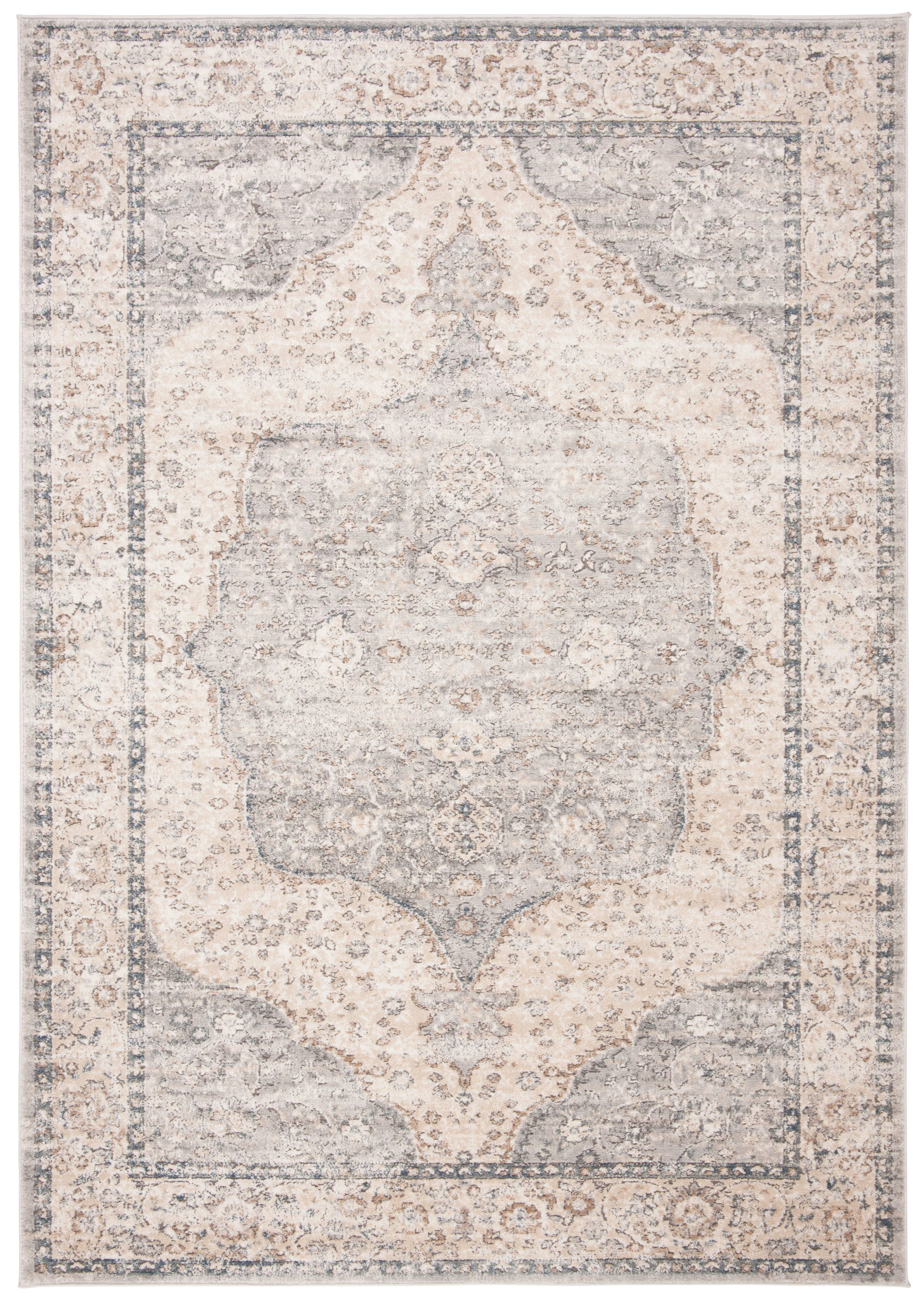 OREGON - Tapis de salon interieur en beige & gris, 122 x 183 cm