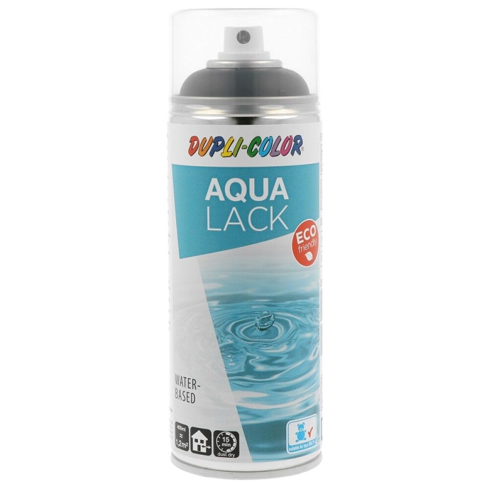 SPRAYMALING DUPLI-COLOR AQUA ECO  MATT SVART 350ML