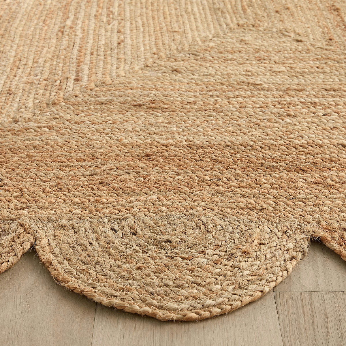 Tapis rectangulaire en jute, tressé main, Hempy
