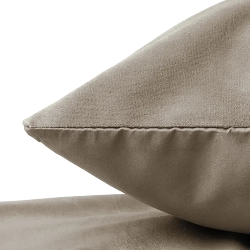 Zavelo Easy All-in-one-Dekbed Velvet Kussenslopen Taupe (2-stuks)