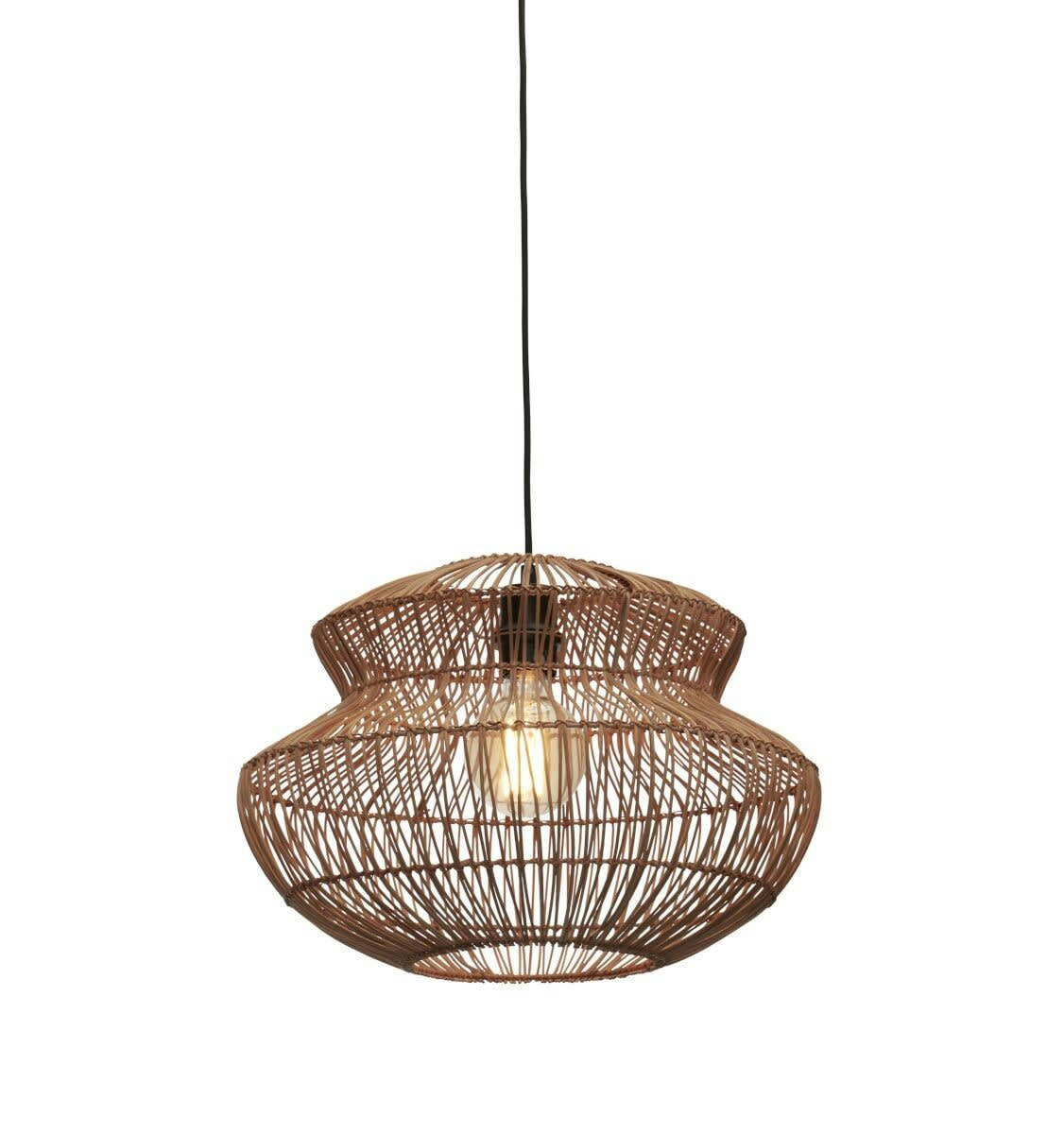 ZANZIBAR - Suspension rotin  naturel, h. 30cm