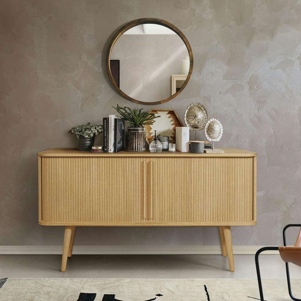 ROVE - Buffet en bois L138xH75cm bois clair