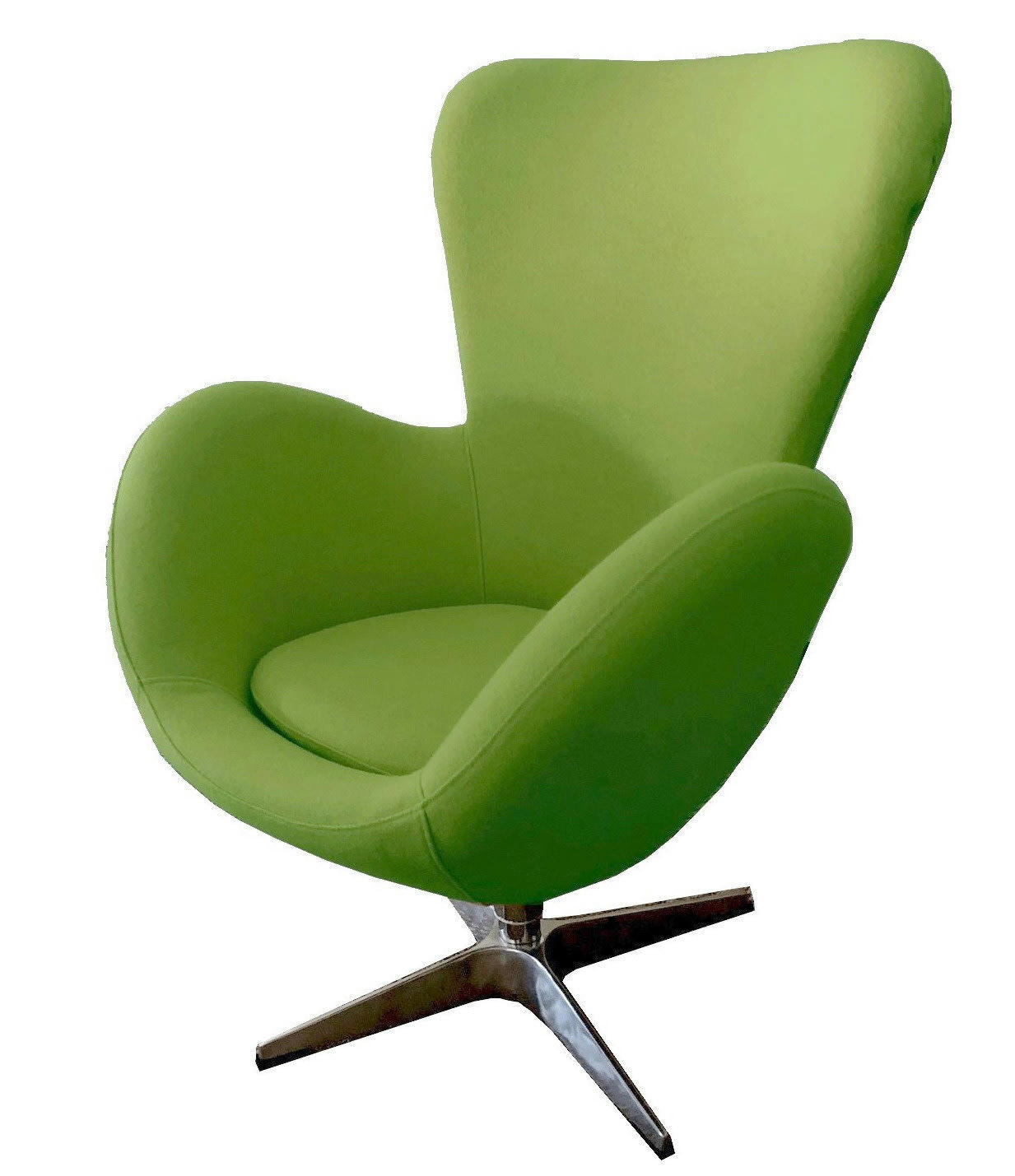 COCOON - Fauteuil design en tissu vert pistache