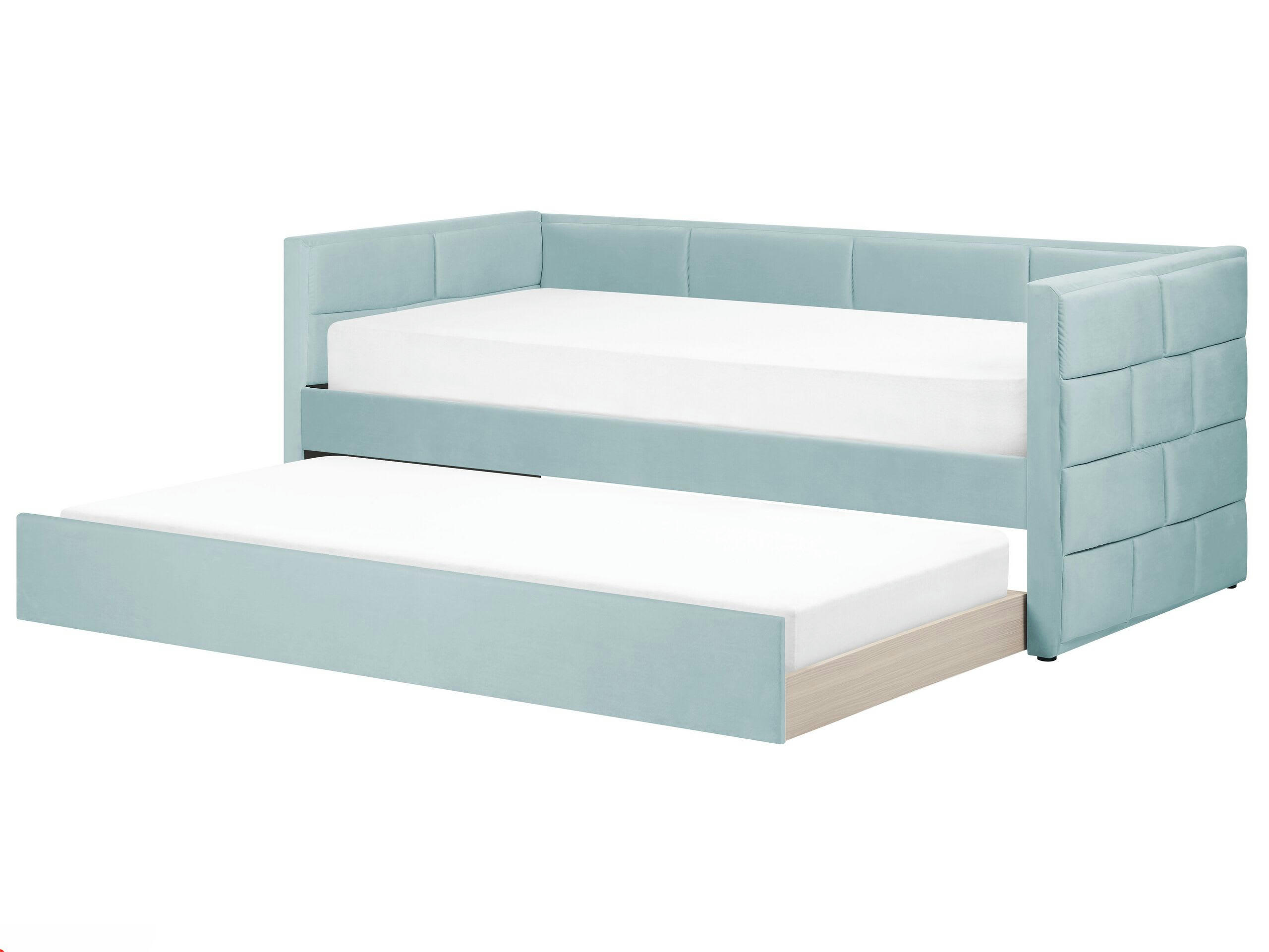 CHAVONNE - Lit d'enfant en tissu vert 90x200