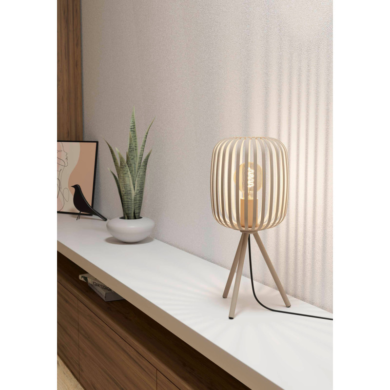 Lampe à poser Romazzina sable E27 40 W EGLO