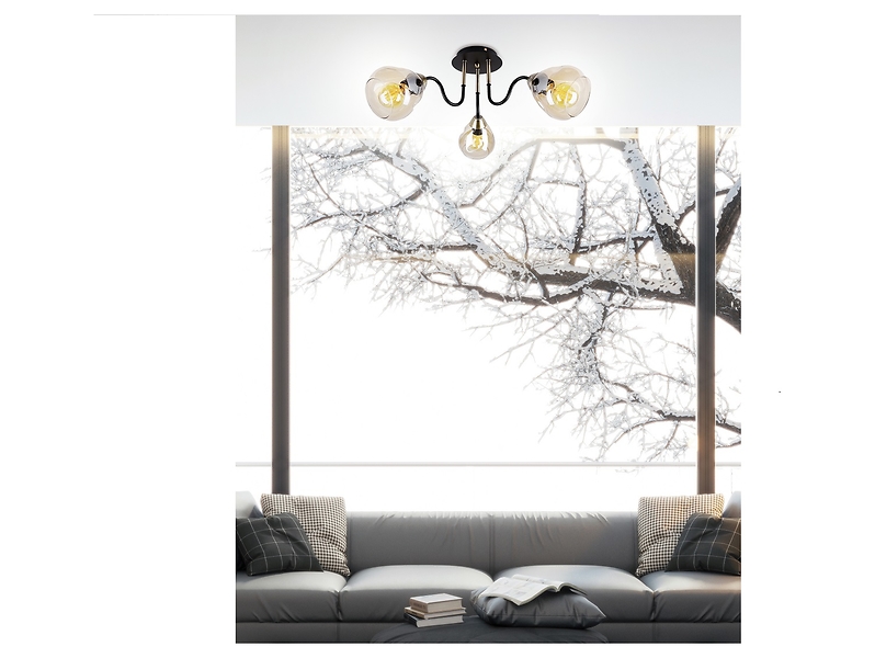 Lampa sufitowa Unica 3-punktowa metalowa czarna