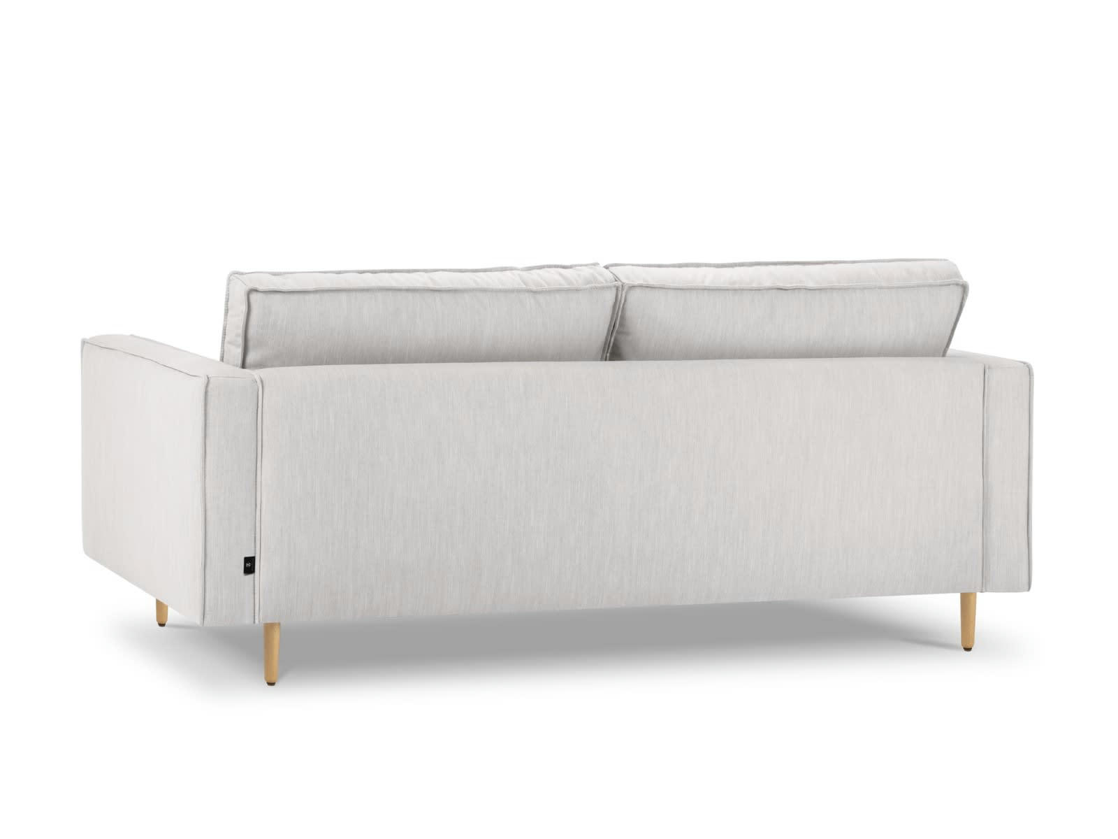 ALEXIS - Canapé 3 places en Tissu Structurel Gris Clair