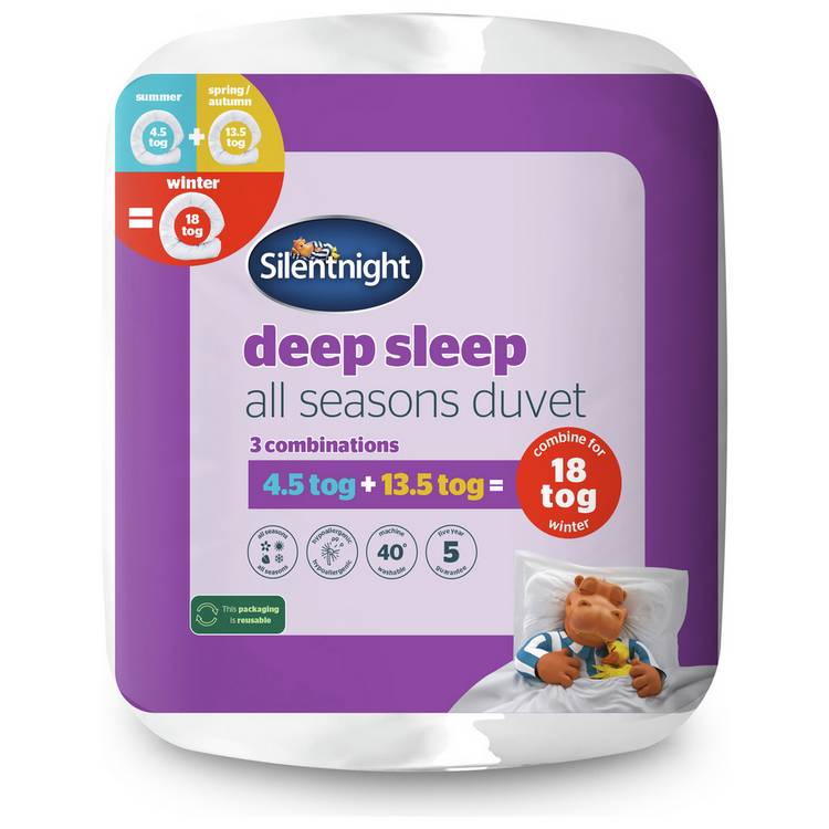 Silentnight Deep Sleep All Seasons 18 Tog Duvet - Single