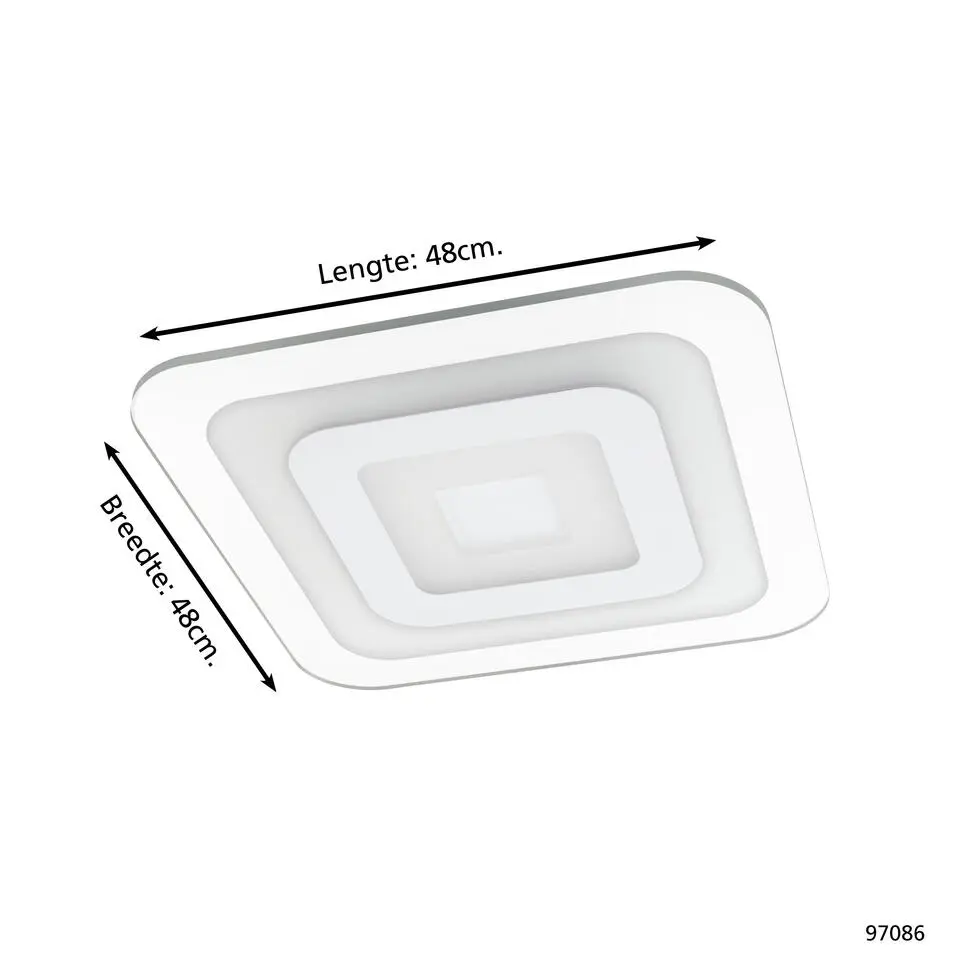 EGLO Reducta 1 Plafonni&egrave;re - LED - Kunststof - Wit