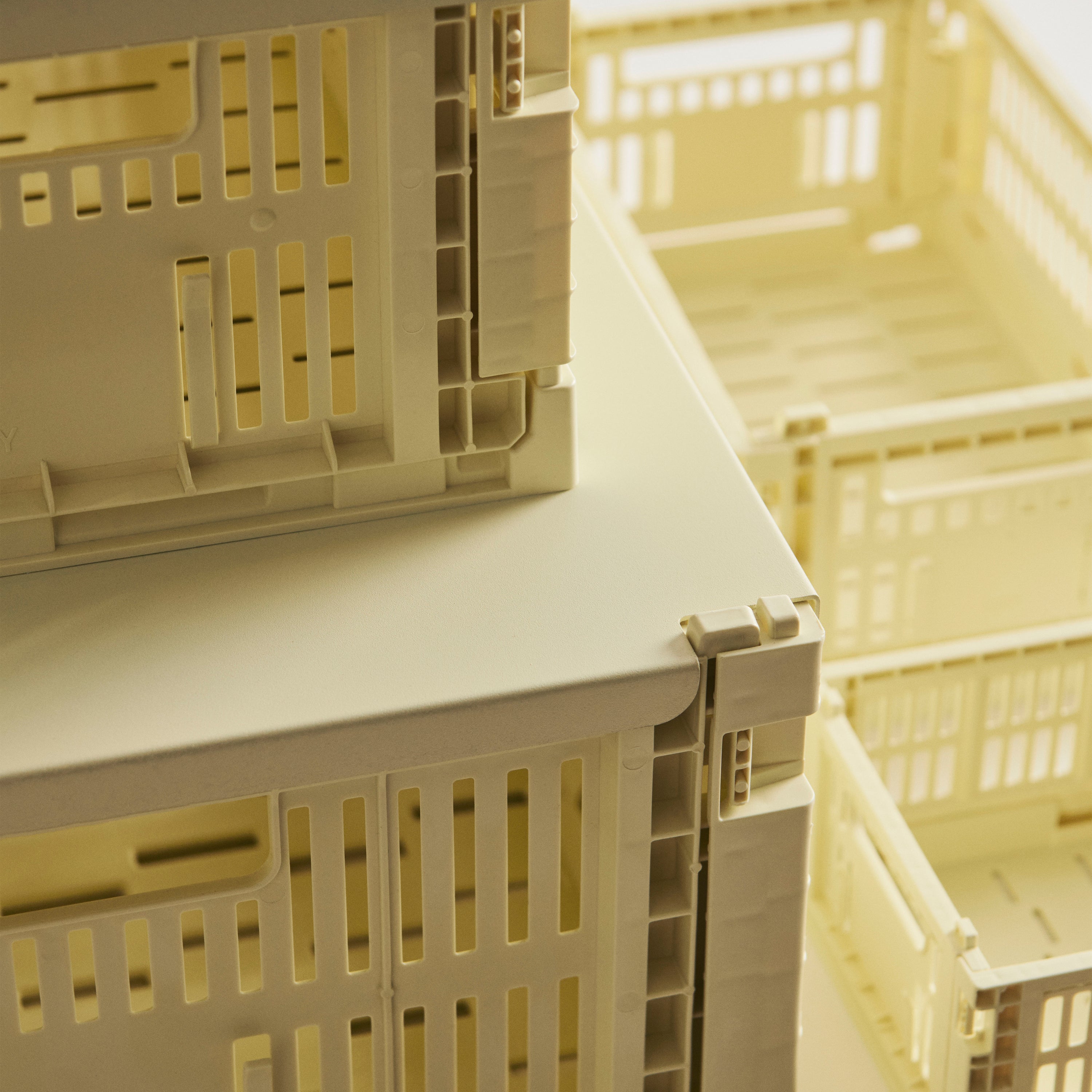 HAY Colour Crates Krat Deksel L - Rechthoekig - Lichtgeel