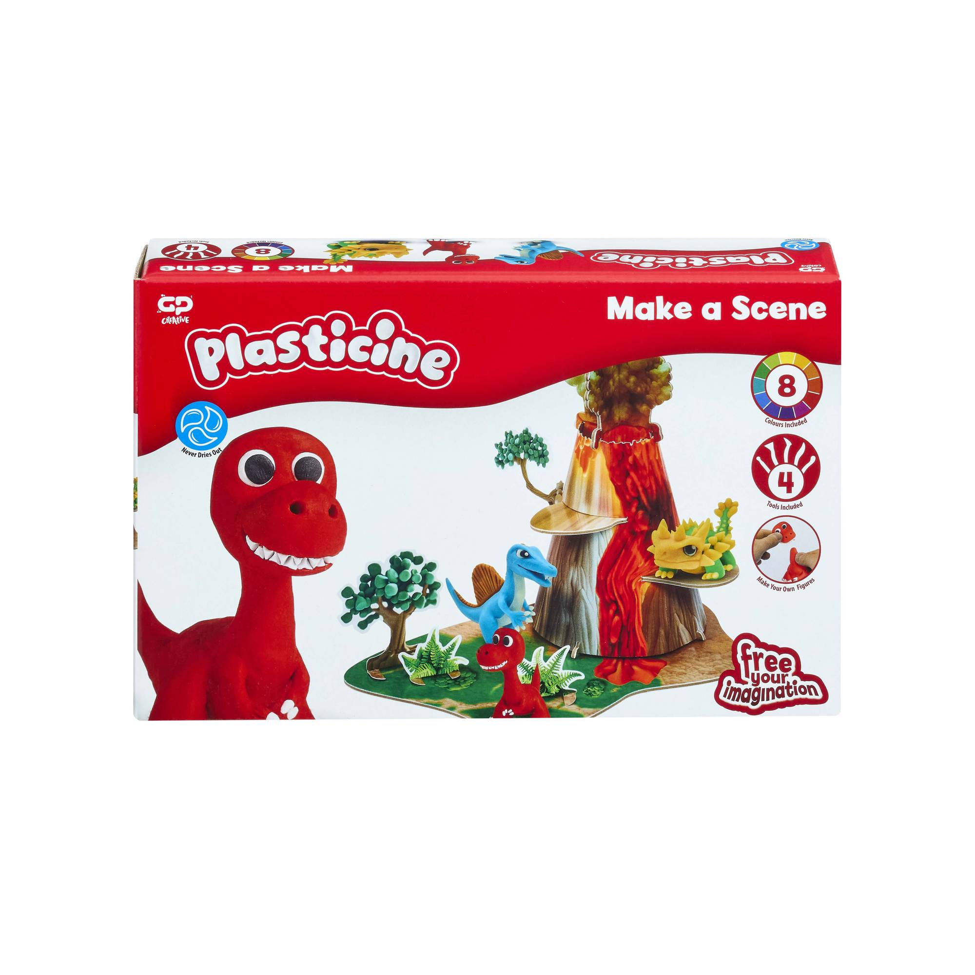 Plasticine Make a Scene Dinosaur Set