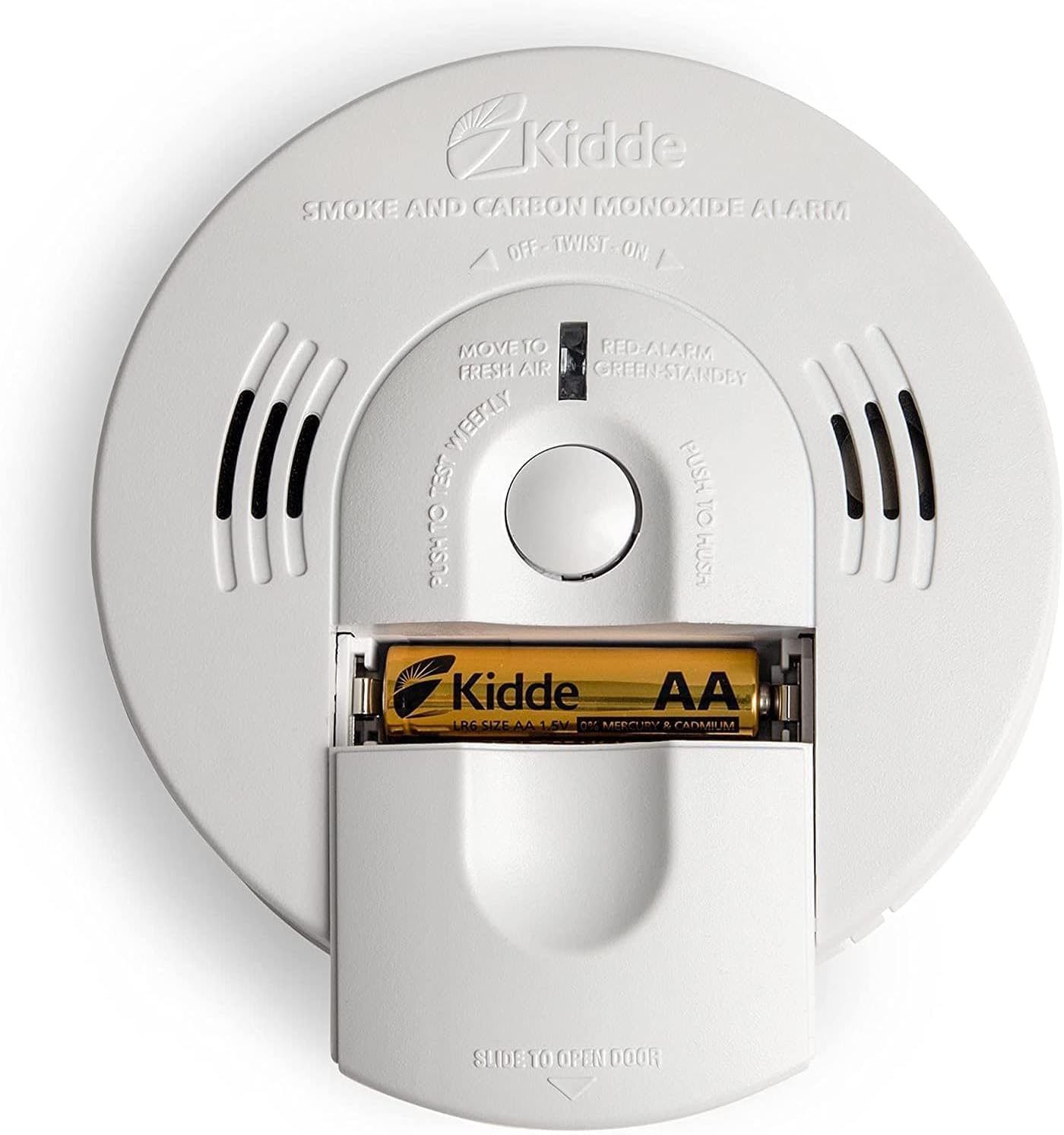 Kidde Smoke & Carbon Monoxide Detector, Hardwired, Interconnect Combination Smoke & CO Alarm with Battery Backup, Voice Alert, Pack of 2
