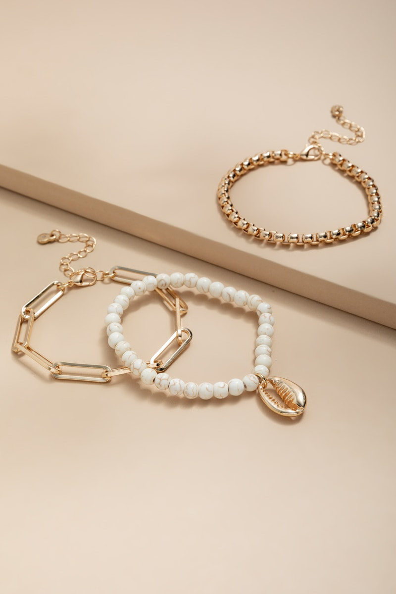 Angie Pearl Mixed Bracelet Set