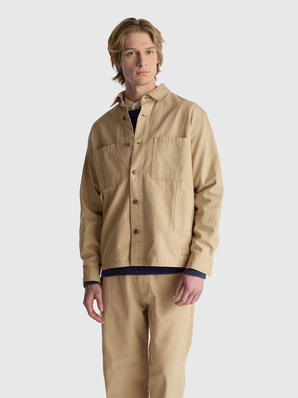 Overshirt in pure cotton