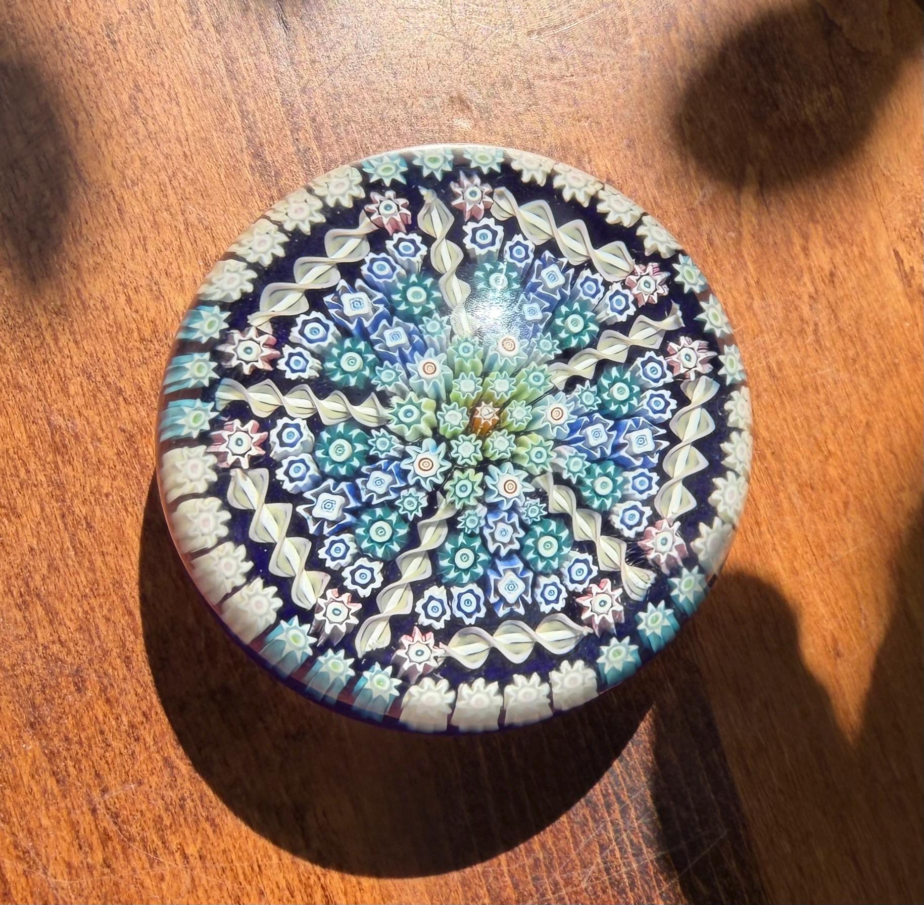 Perthshire PP94 5 Spoke Radial Twist Paperweight With Original Label