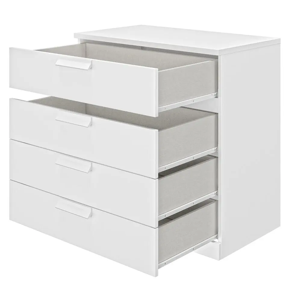 CYRUS ladekast 4 laden - Donker hout - 45x81x81 cm