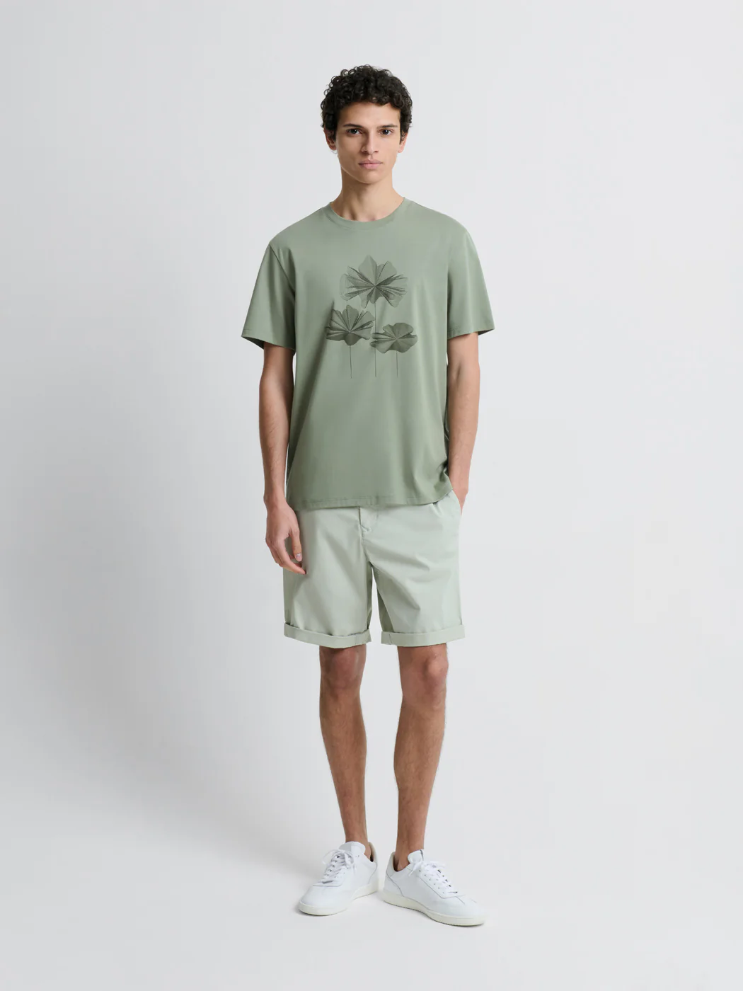 Bermuda slim taille semi-élastiquée